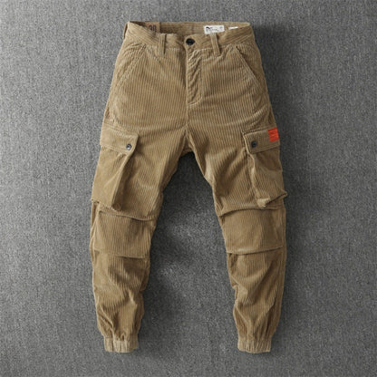 Herren Cargo-Hose Cord Bequem Praktische Taschen