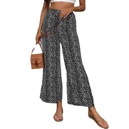 Damen Sommerhose Animal-Print Elastisch Beige