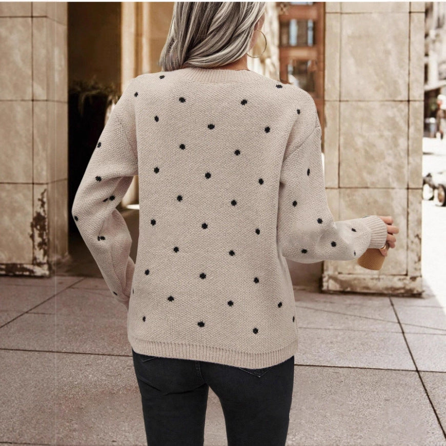 Damen Pullover Verspielt Muster Komfortschnitt Norvielle