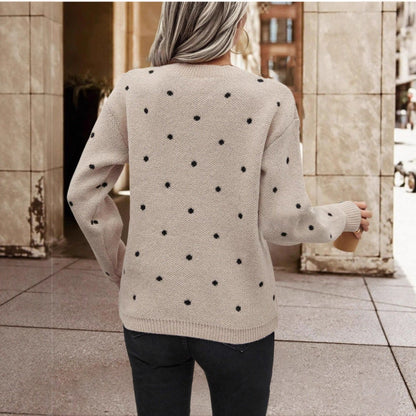 Damen Pullover Verspielt Muster Komfortschnitt Norvielle