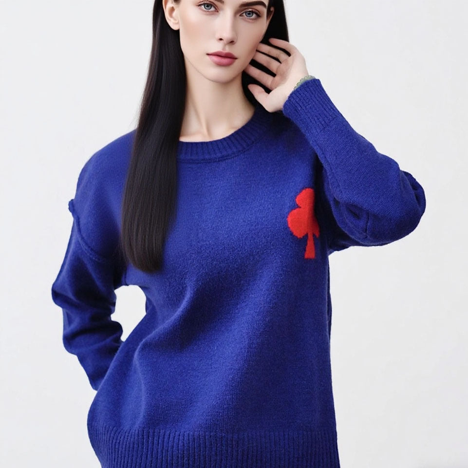 Damen Pullover mit Applikation Norvielle