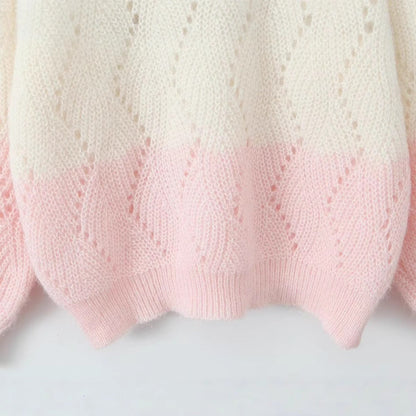 Damen Strickpullover Komfortabel Weich Pastellfarben