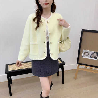 Damen Strickjacke mit Knöpfen und Taschen Norvielle