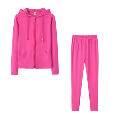 Damen Sport-Zweiteiler-Set Kapuzenjacke und Hose Norvielle