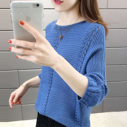 Damen Strickpullover Lässig Filigran Norvielle