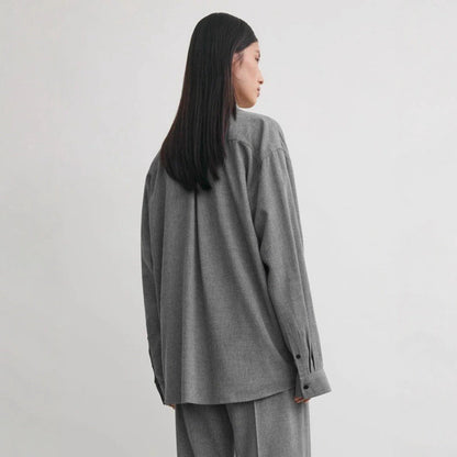 Damen Oversized Hemdbluse Moderner Schnitt Lässig Weiß