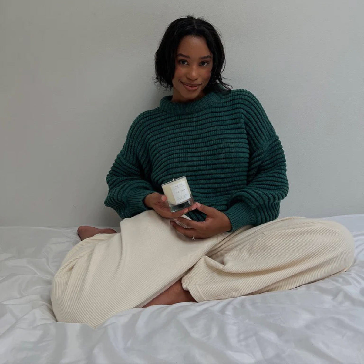 Damen Oversized Pullover Hochkragen Norvielle