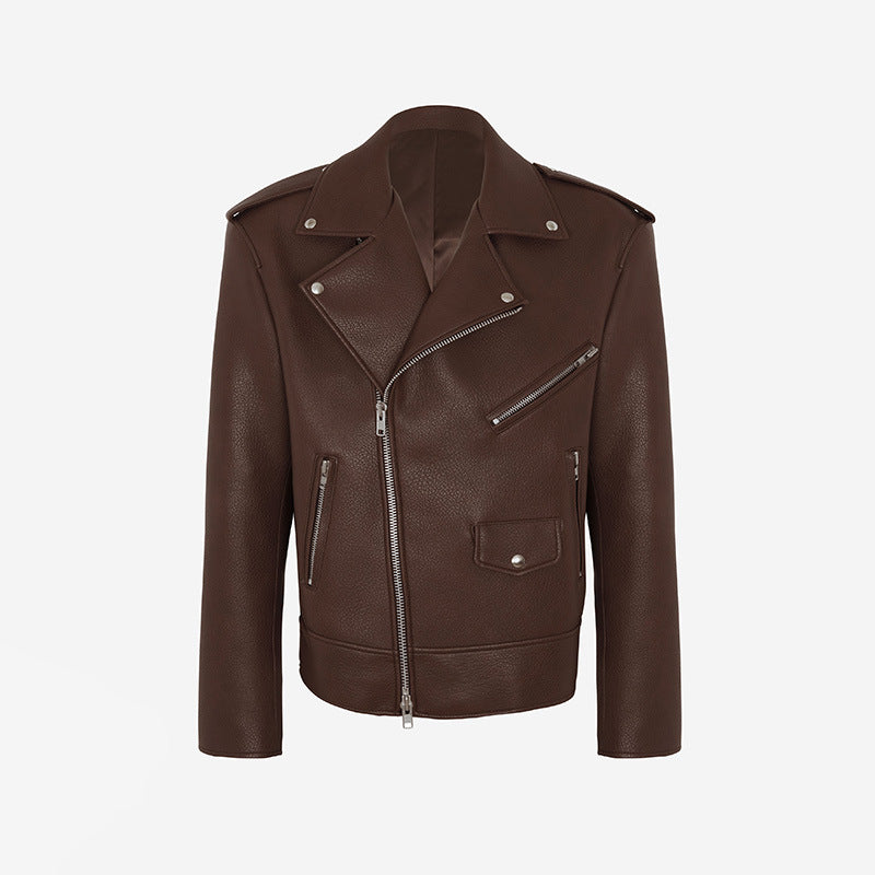 Damen Bikerjacke Oversize Schnitt Leder