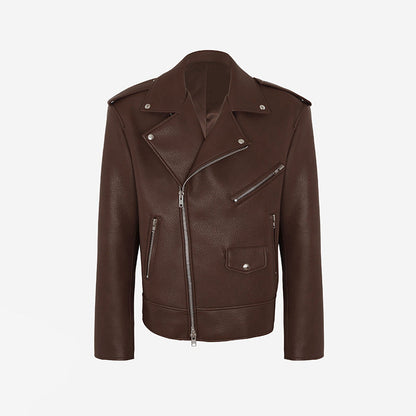Damen Bikerjacke Oversize Schnitt Leder