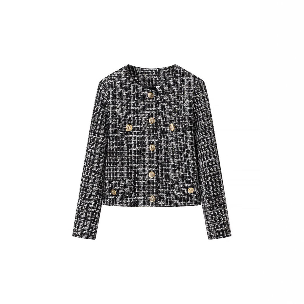 Damen Tweedjacke mit goldenen Knöpfen - Norvielle