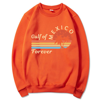 Damen Sweatshirt Tropisches Grafikdesign Baumwolle Modern