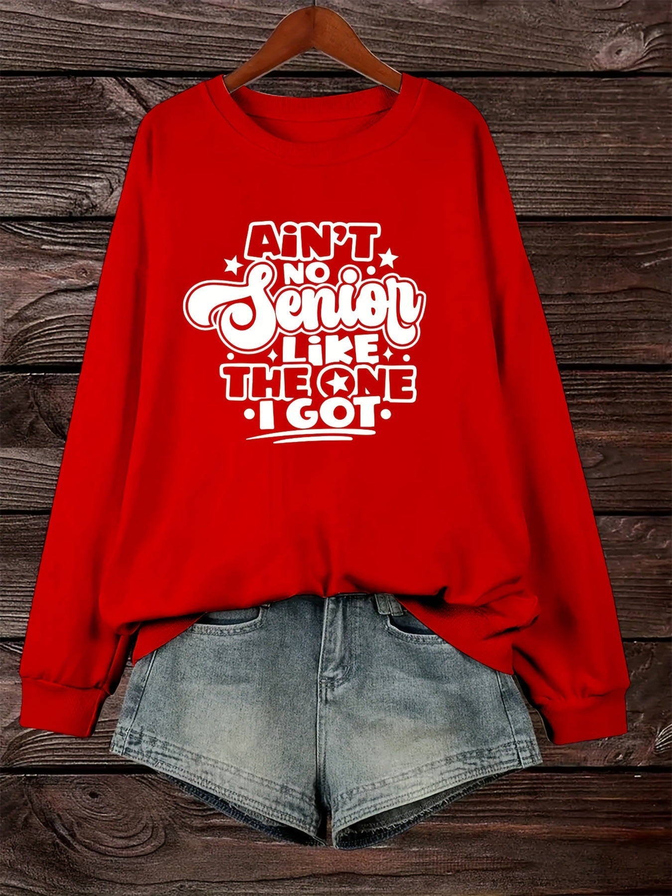 Damen Sweatshirt Lässiges Spruchdesign Norvielle