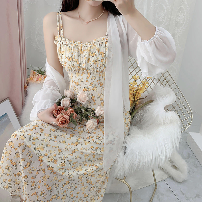 Damen Chiffonbluse Voluminöse Rüschen Ärmel Norvielle