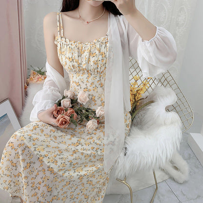 Damen Chiffonbluse Voluminöse Rüschen Ärmel Norvielle