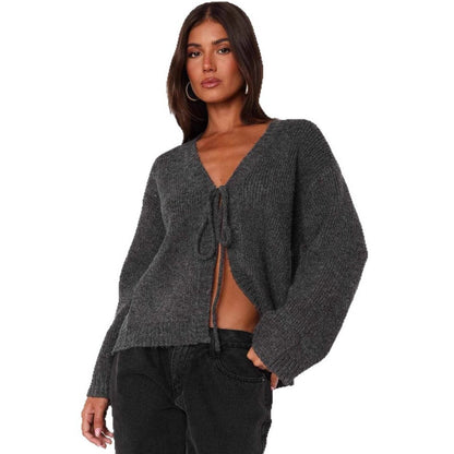 Damen Strickjacke Tailliert Hochbündig Norvielle