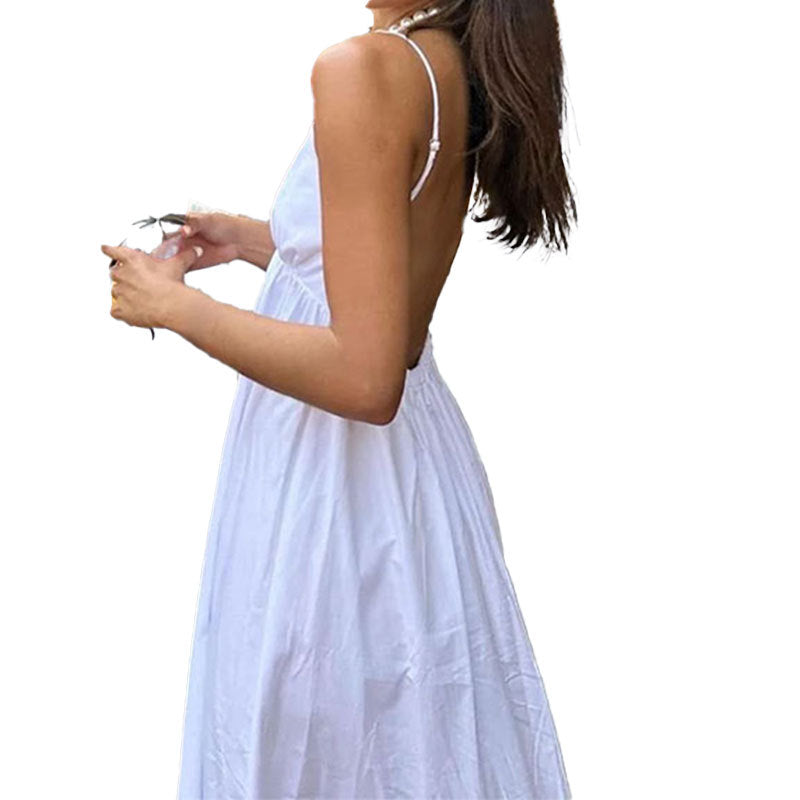 Damen Sommerkleid V-Ausschnitt Leicht