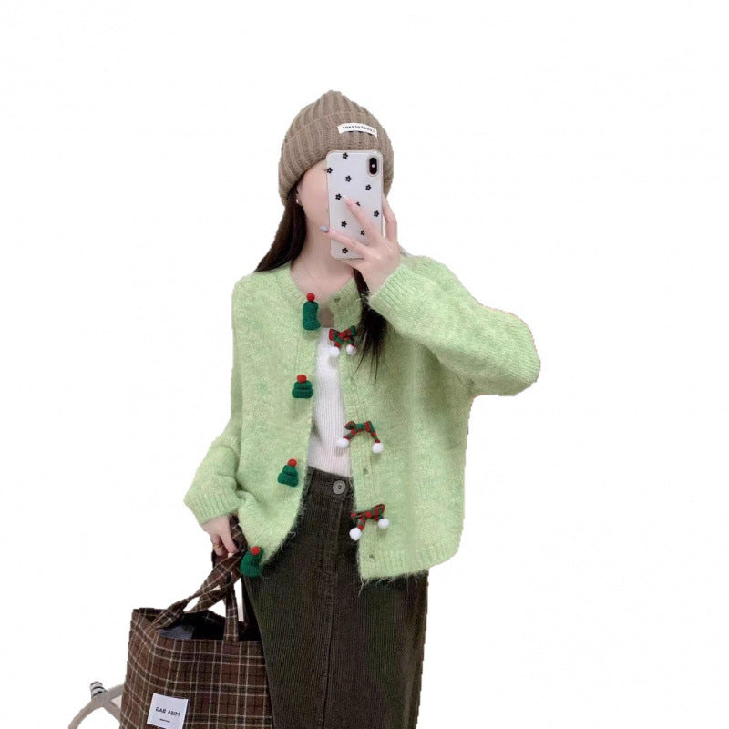 Damen Strickjacke Festliche Applikationen Norvielle