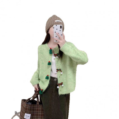Damen Strickjacke Festliche Applikationen Norvielle