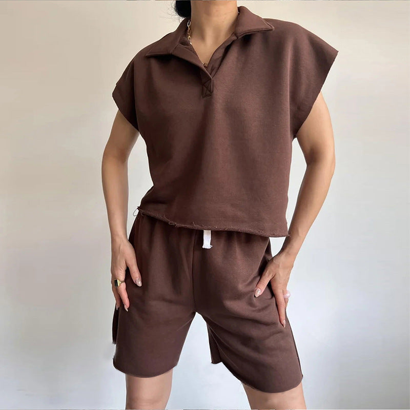 Damen Freizeitanzug Elastisch Hochgeschlossener Kragen Schwarz - Norvielle