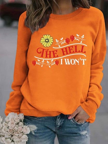 Damen Sweatshirt Verspielt Motiv Bequem Norvielle