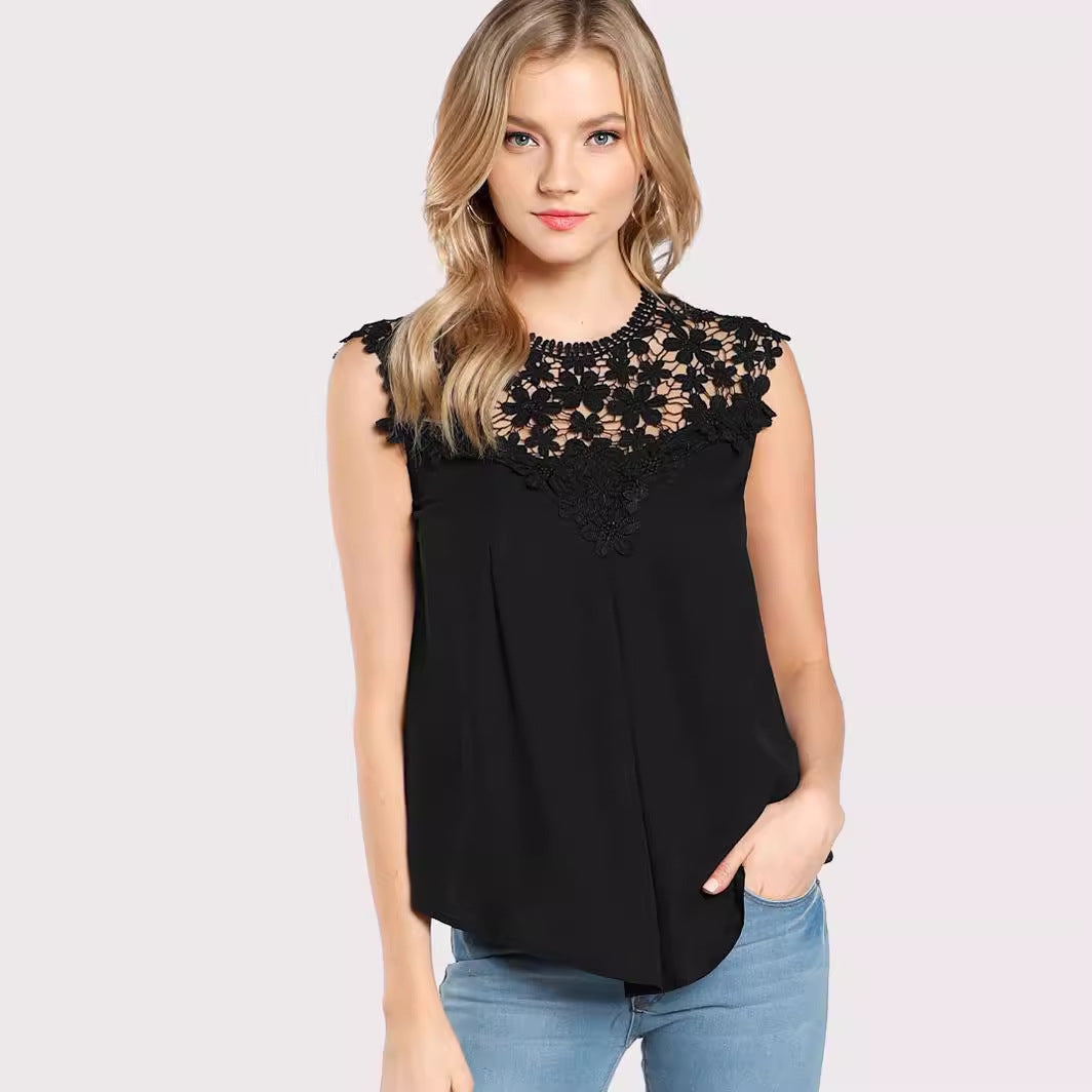 Damen Bluse Flora Stickerei Leicht Fließend