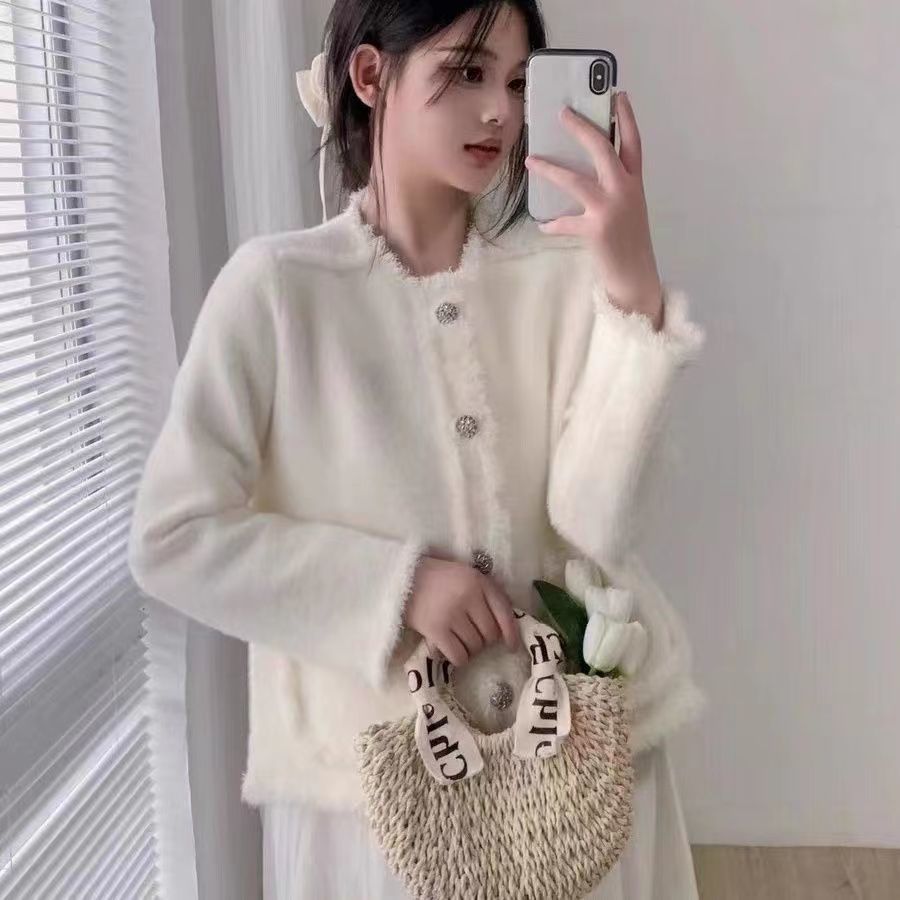 Damen Fleecejacke Mit Knöpfen Elegantes Design