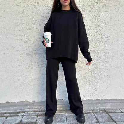 Damen Strickpullover Hochgeschlossener Kragen Breite Ärmel Norvielle - Norvielle