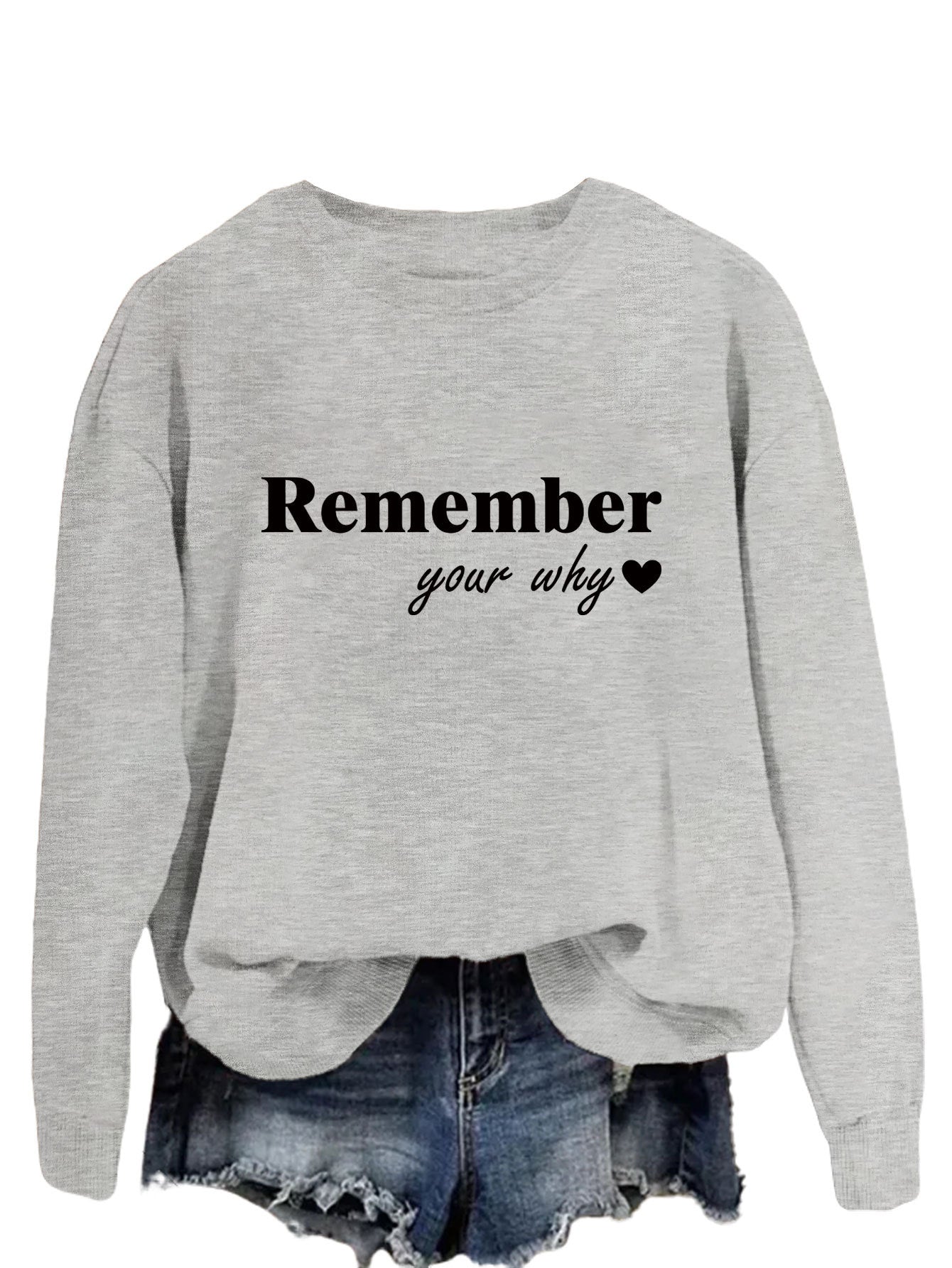 Damen Sweatshirt Lässiger Schnitt Mit Motivierendem Aufdruck Norvielle