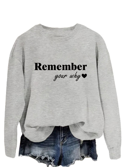 Damen Sweatshirt Lässiger Schnitt Mit Motivierendem Aufdruck Norvielle