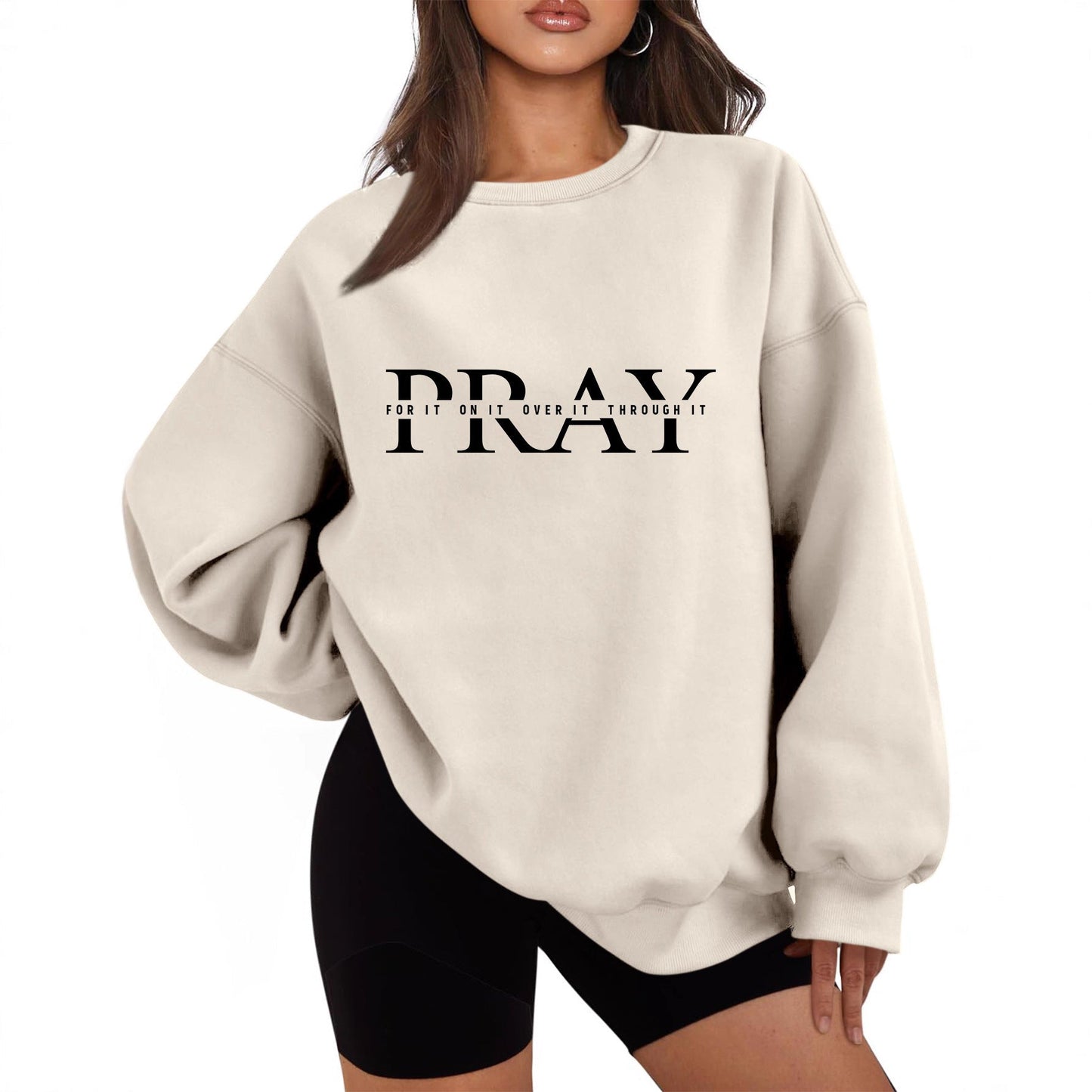 Damen Oversized Sweatshirt mit Aufdruck Norvielle