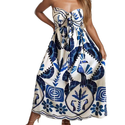 Damen Maxikleid Verspielt Muster Norvielle