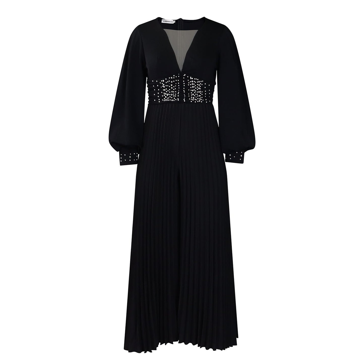 Damen Jumpsuit Plissiert Glitzernd