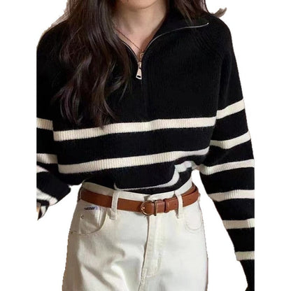Damen Pullover Streifenmuster Norvielle