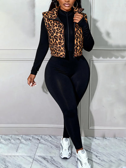 Damen Weste Leo-Design Norvielle