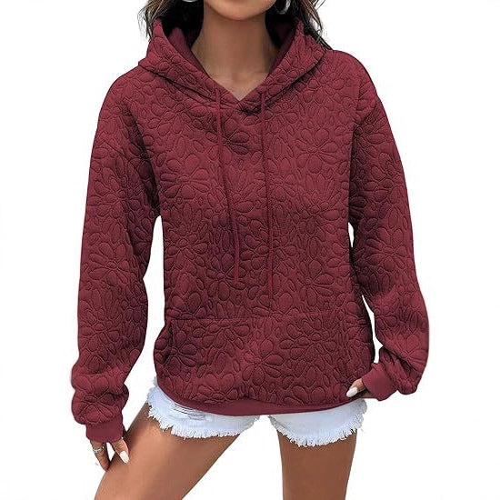 Damen Kapuzenpullover mit Floralmuster Großzügig Norvielle