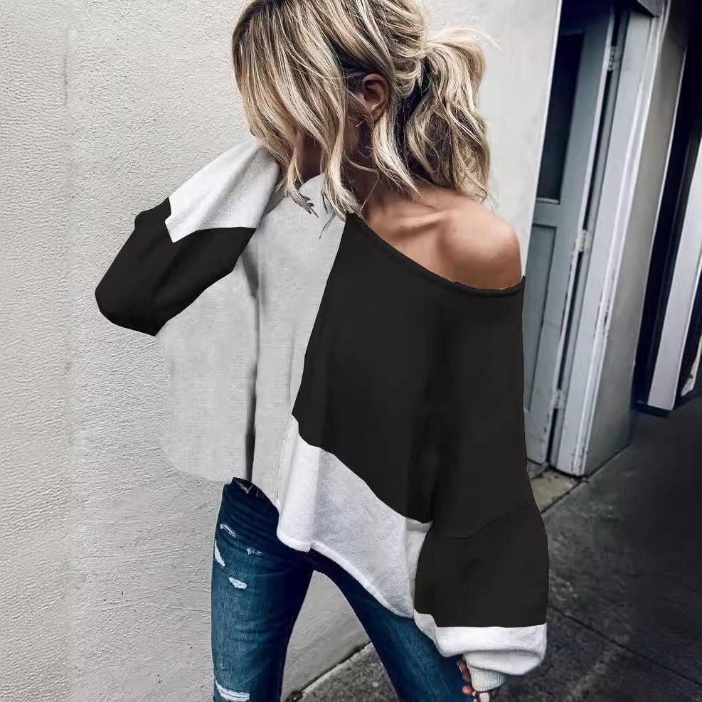 Damen Oversized-Pullover Kontrastfarben Norvielle - Norvielle