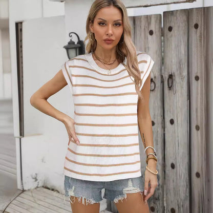 Damen Strickoberteil Streifenmuster Locker Norvielle