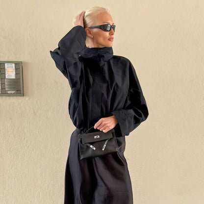 Damen Oversized-Jacke Hochkragen Innovativ Norvielle