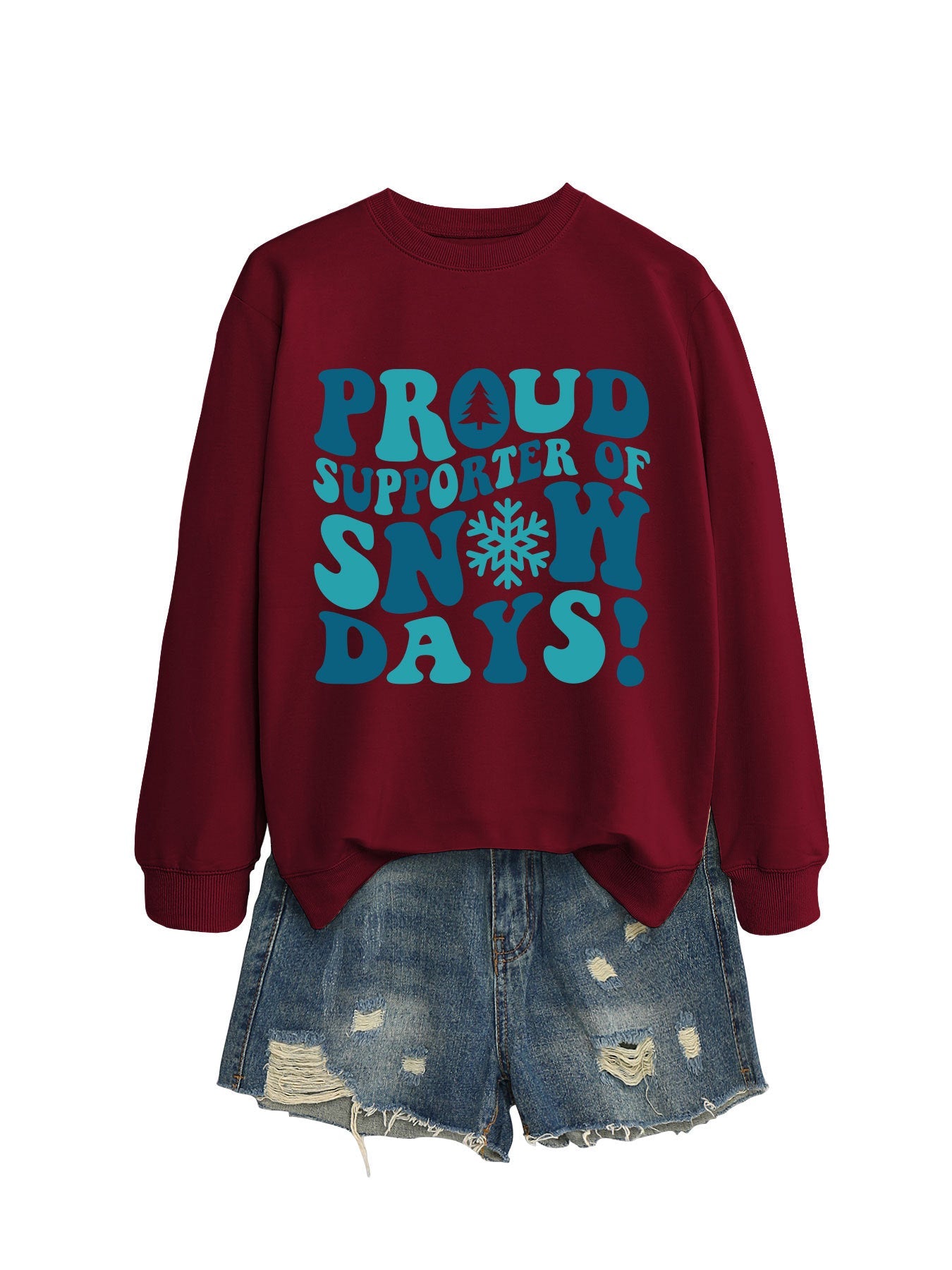 Damen Sweatshirt Kreativer Aufdruck Lässiger Schnitt Norvielle