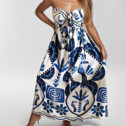 Damen Maxikleid Verspielt Muster Norvielle