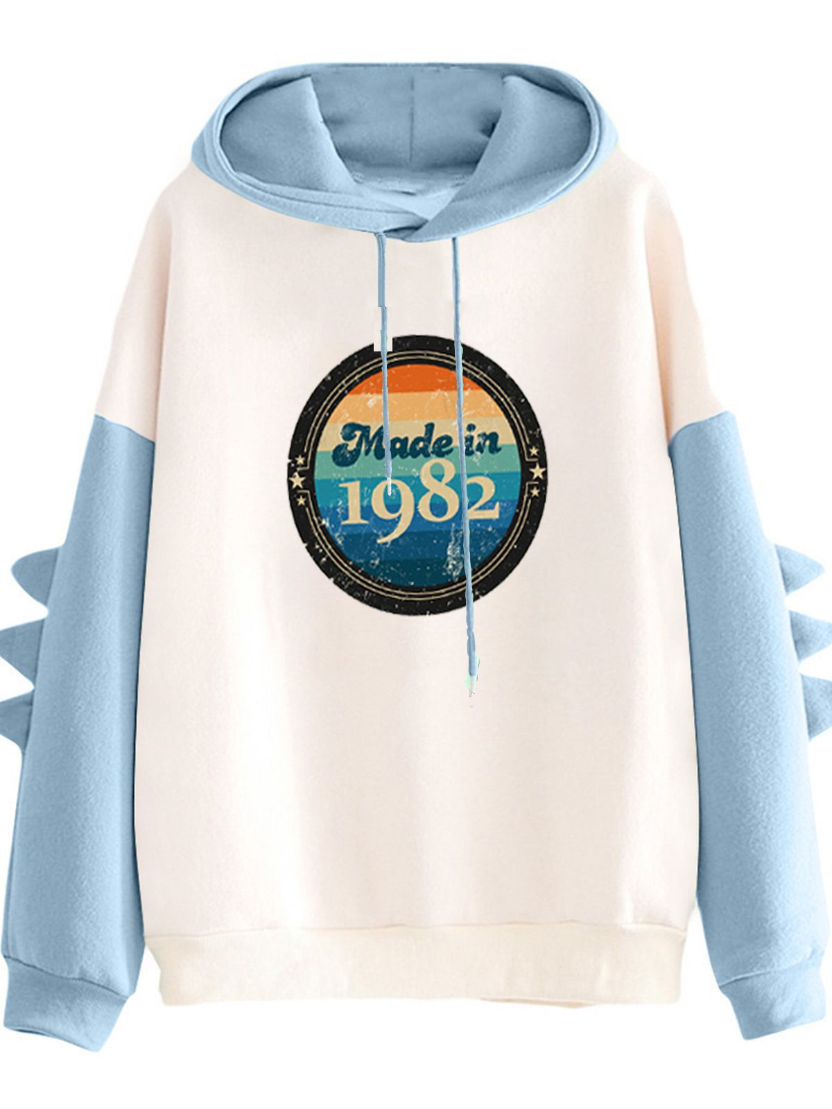 Damen Kapuzenpullover Retro-Design Norvielle