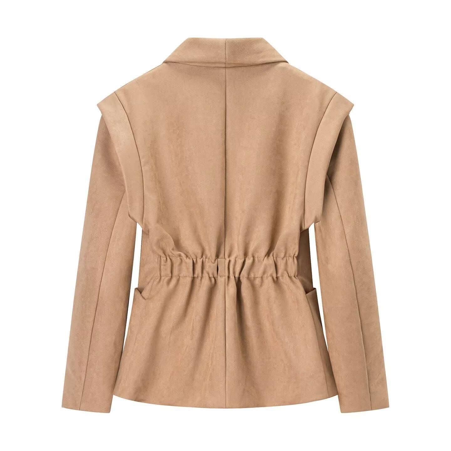Damen Blazerjacke Wildlederimitat Weich