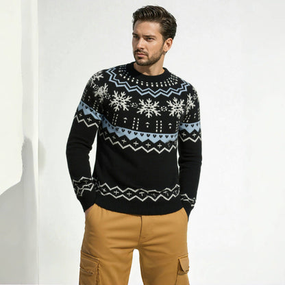 Herren Strickpullover Rundhals Komfort