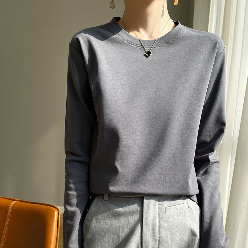 Damen Langarmshirt Rundhals Norvielle
