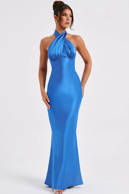 Damen Abendkleid Elegantes Halterneck Figurschmeichelnd Norvielle