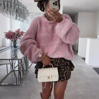 Damen Strickpullover Voluminöse Ärmel Norvielle