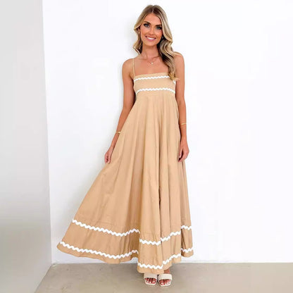 Damen Maxikleid A-Linie Sommer Elegantes Design Norvielle