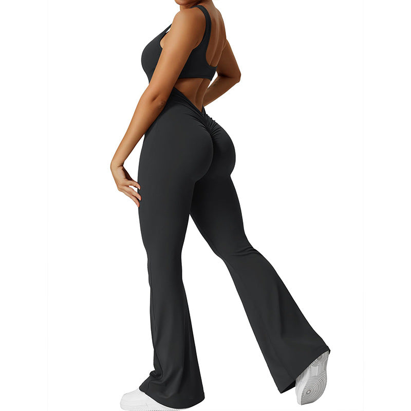 Rückenfreier Damen Flare-Jumpsuit - Norvielle