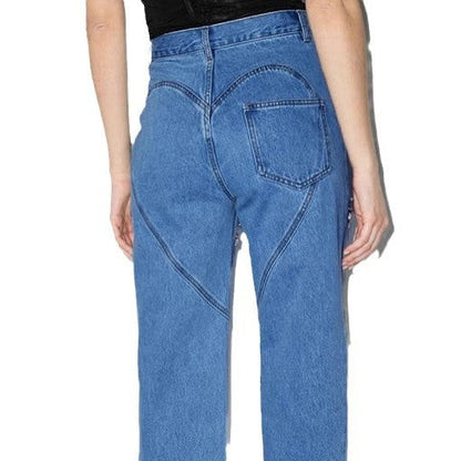 Damen Destroyed Jeans Glänzende Applikationen Norvielle