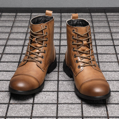 Herren Stiefel Schnürfront Durchgehende Schafthöhe